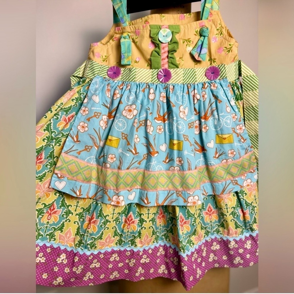 Vintage Matilda Jane Knot Dress with apron Size 6 Wonderful Parade